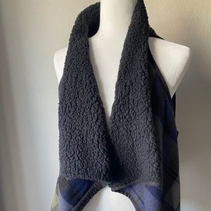 Plaid Fleece Vest